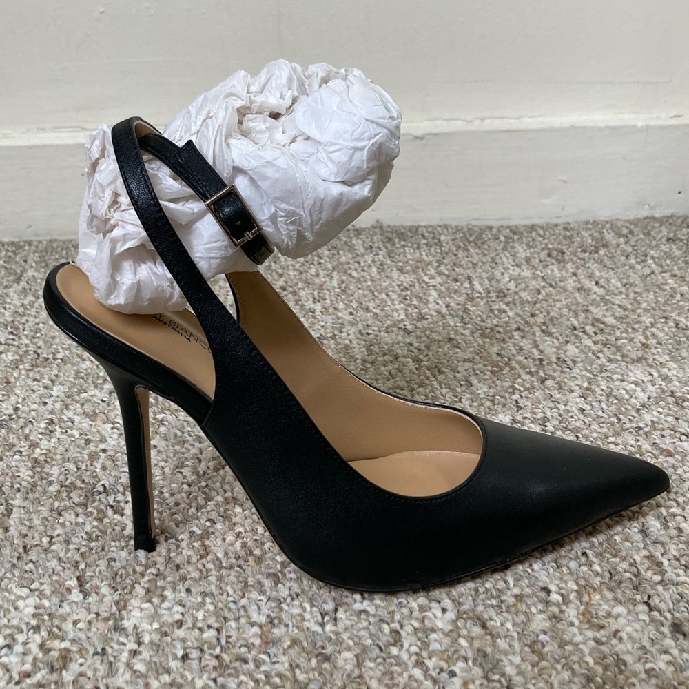 TONY BIANCO Gallery Heels in Black Nappa - Ankle Strap Leather Pumps - Picture 7 of 16